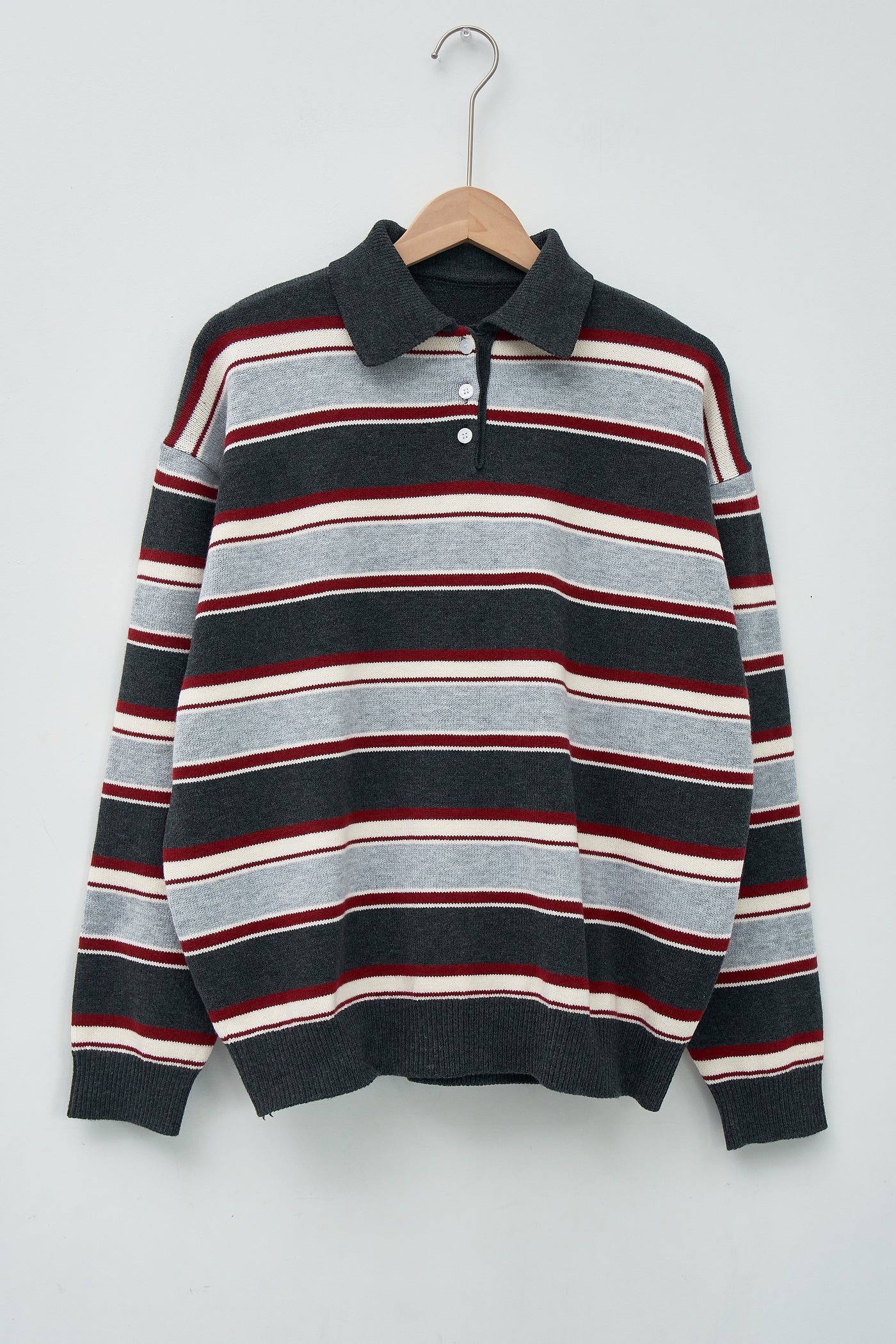 storets.com Flynn Stripe Collar Sweater
