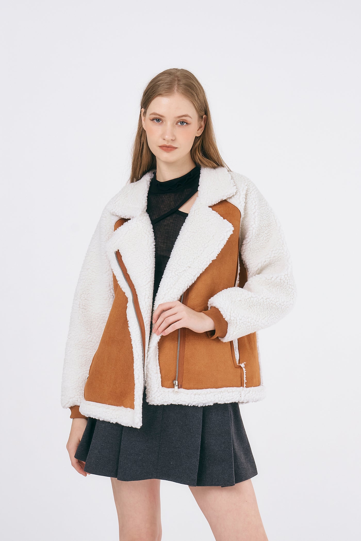 storets.com Gianna Faux Shearling Jacket