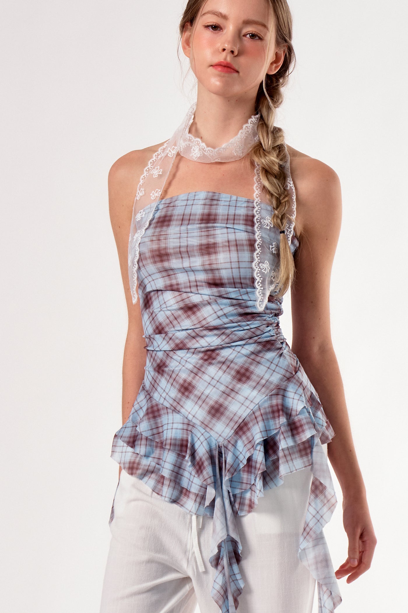 storets.com Honey Ruffled Mesh Top