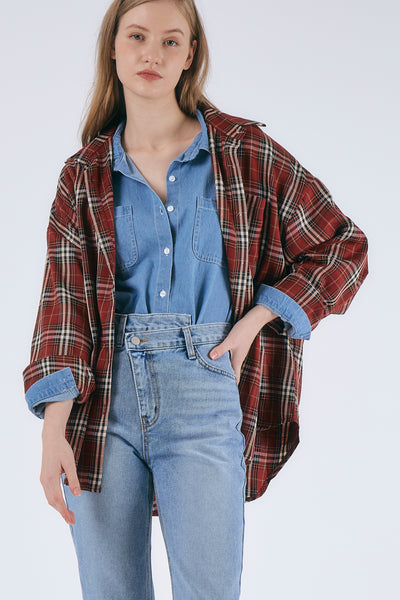 storets.com Jenna Oversized Plaid Shirt