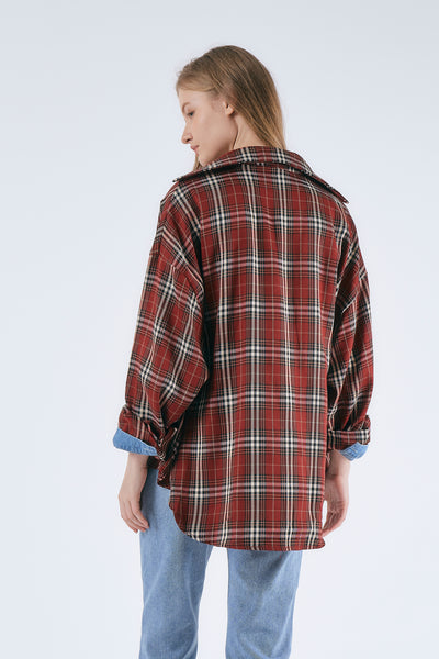 storets.com Jenna Oversized Plaid Shirt