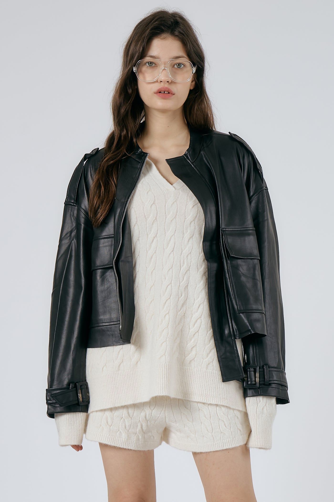 storets.com Celina Faux Leather Rider Jacket