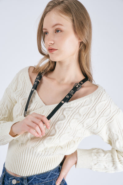 storets.com Maya Shoulder Strap Sweater