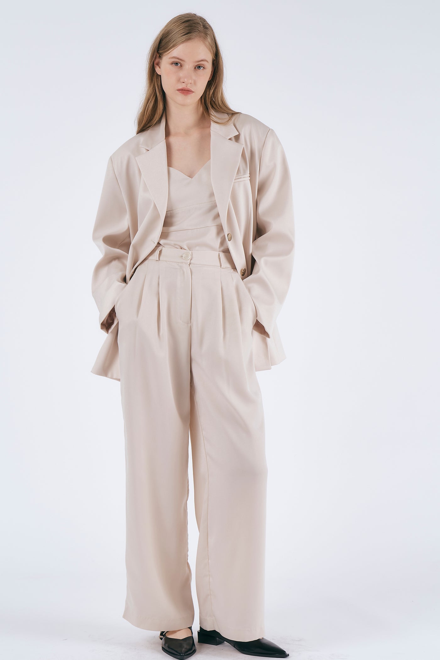 storets.com Mia Oversized Satin Blazer