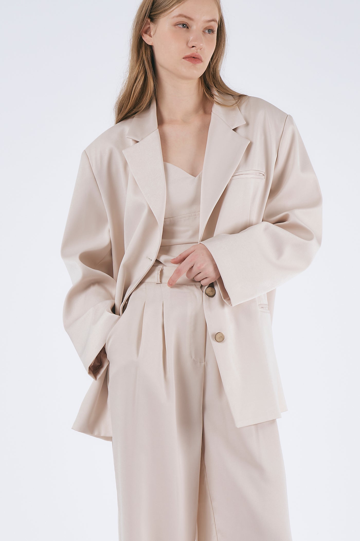 storets.com Mia Oversized Satin Blazer