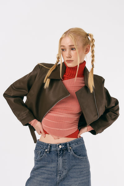 storets.com Mia Pleather Rider Jacket