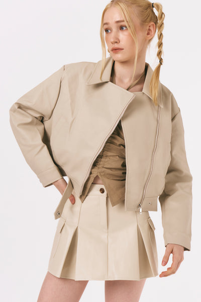 storets.com Mia Pleather Rider Jacket