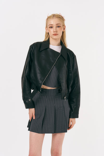 storets.com Mia Pleather Rider Jacket