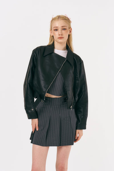 storets.com Mia Pleather Rider Jacket