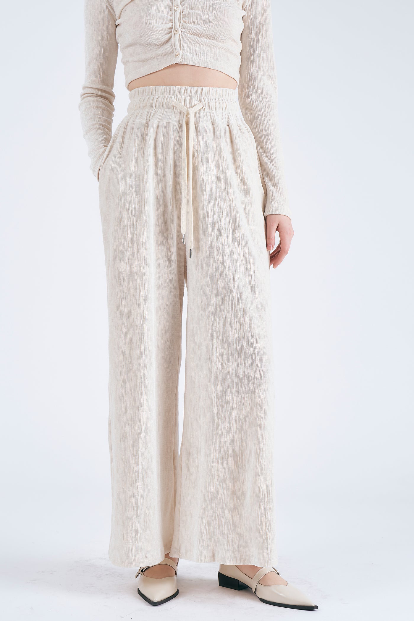 storets.com Milla Velour Wide Leg Pants