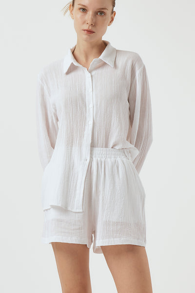 storets.com Milly Crinkle Shirt & Shorts Set