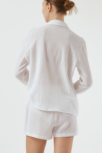 storets.com Milly Crinkle Shirt & Shorts Set