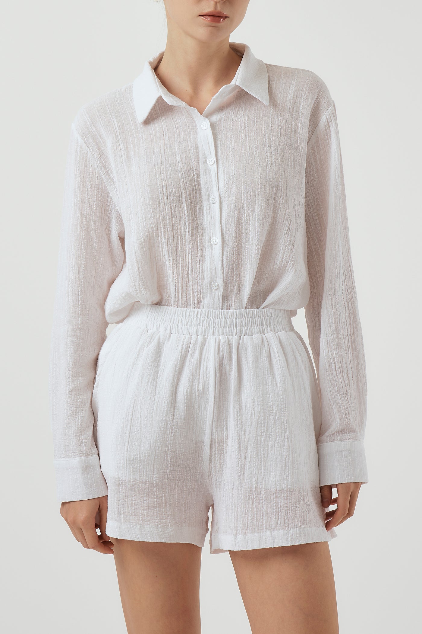 storets.com Milly Crinkle Shirt & Shorts Set