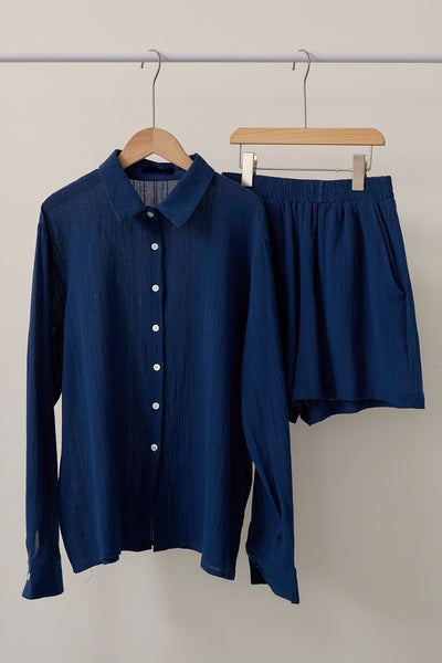 storets.com Milly Crinkle Shirt & Shorts Set