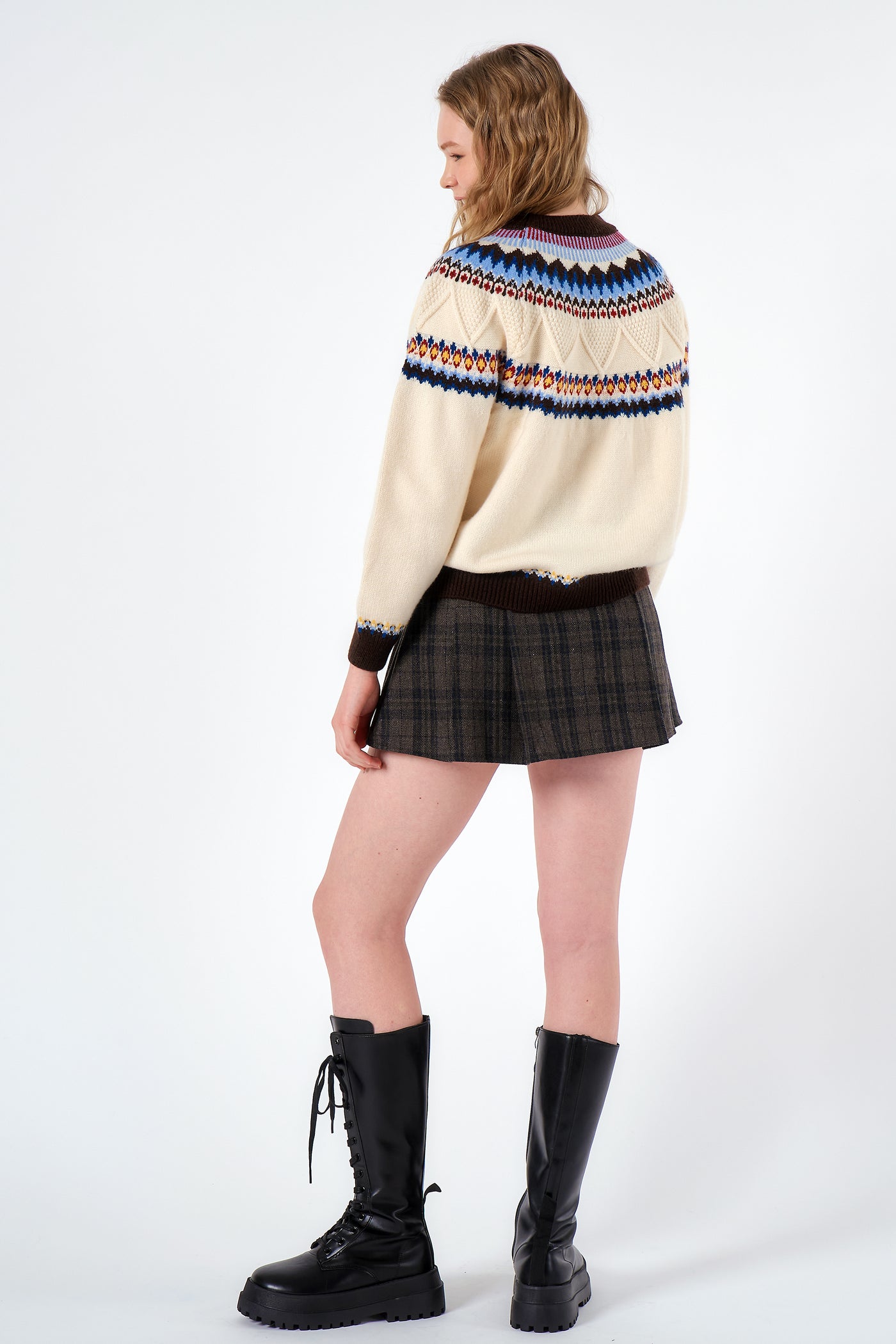 storets.com Amber Pleated Tartan Mini Skort