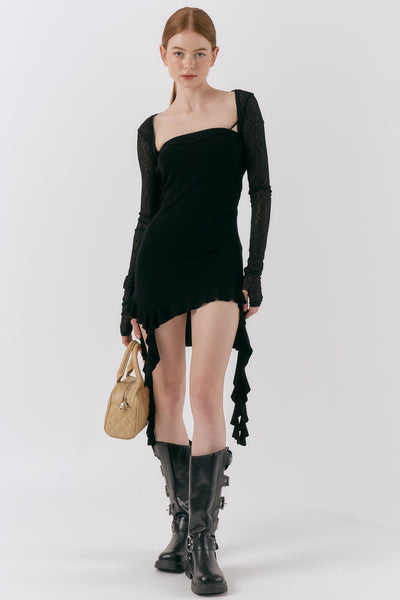 storets.com Mindy Ruffled Jersey Dress