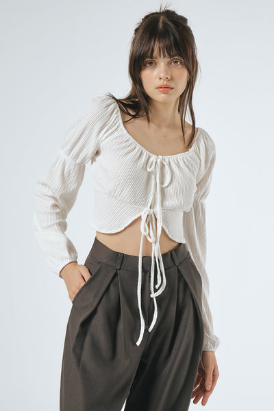 storets.com Pam Puff Sleeved Cropped Top