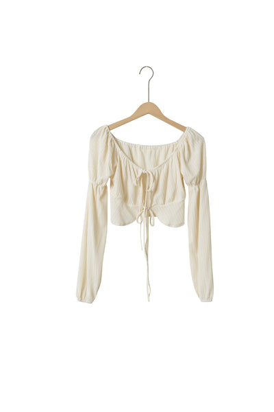 storets.com Pam Puff Sleeved Cropped Top