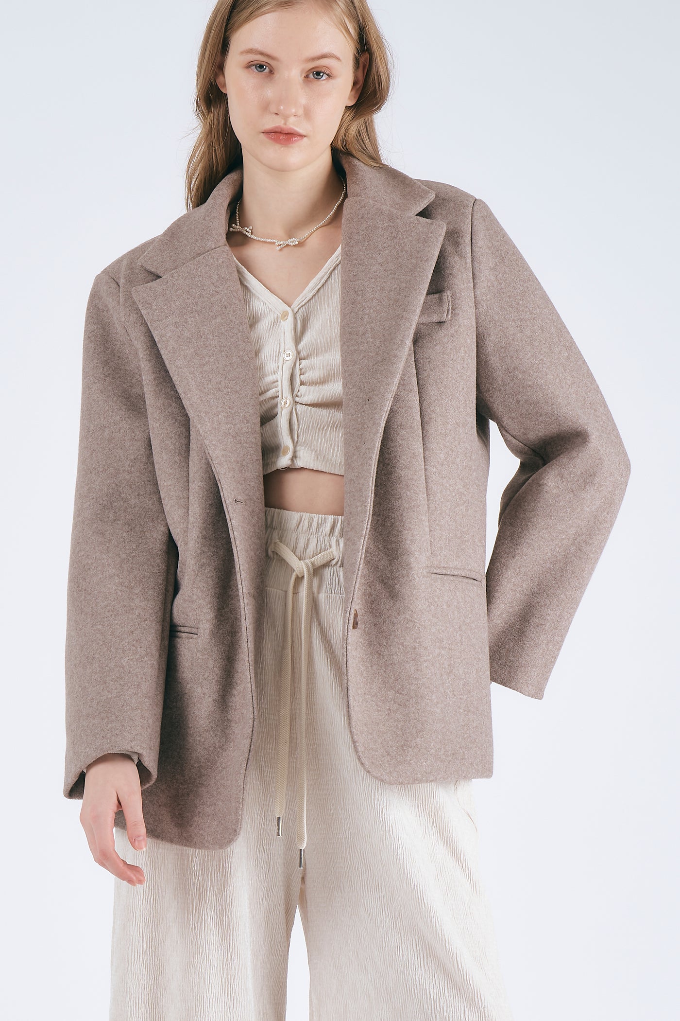 storets.com Poppy Woolblend Quilted Blazer