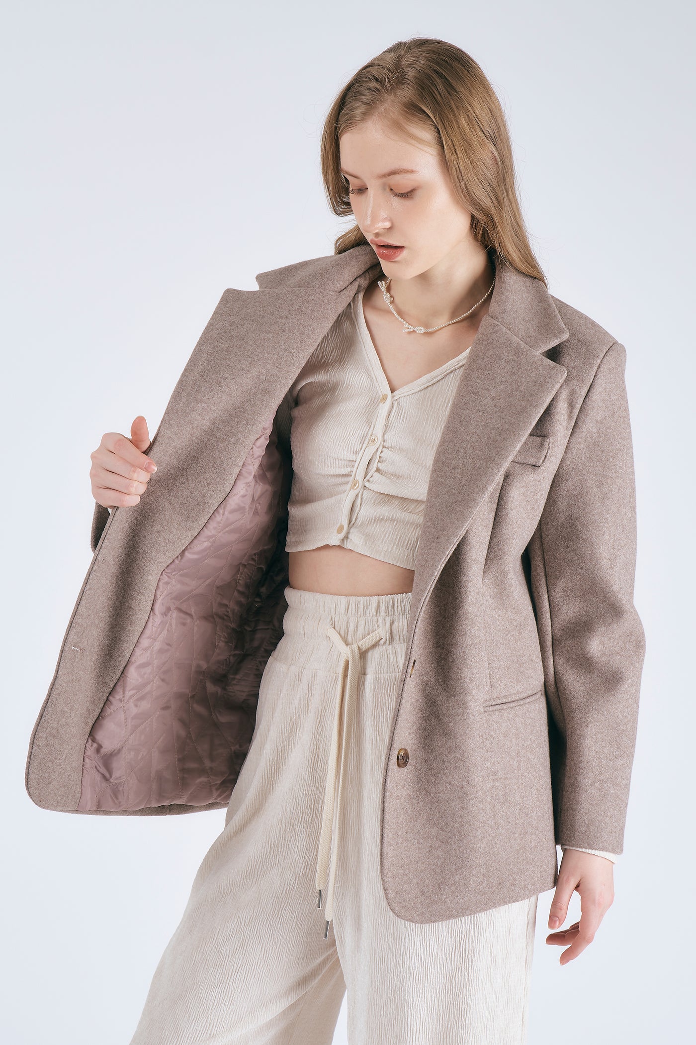 storets.com Poppy Woolblend Quilted Blazer