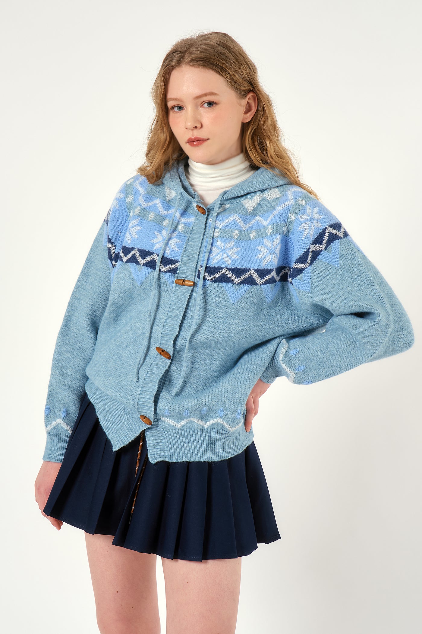 storets.com Queeny Intarsia Sweater Jacket