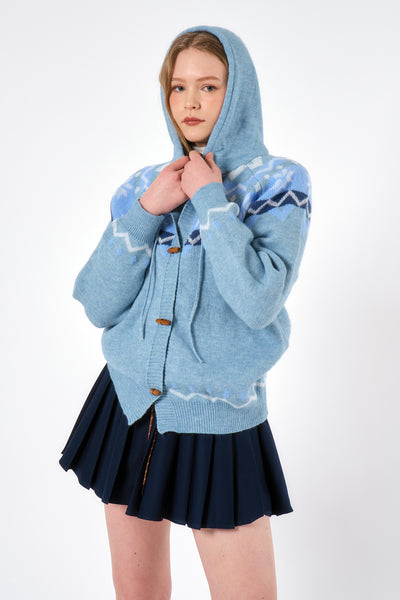 storets.com Queeny Intarsia Sweater Jacket