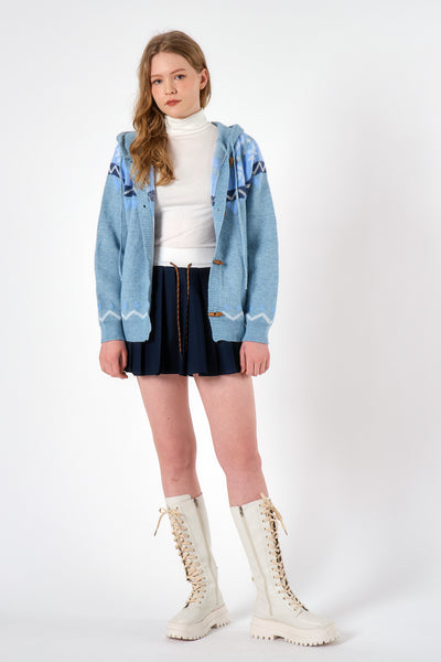 storets.com Queeny Intarsia Sweater Jacket