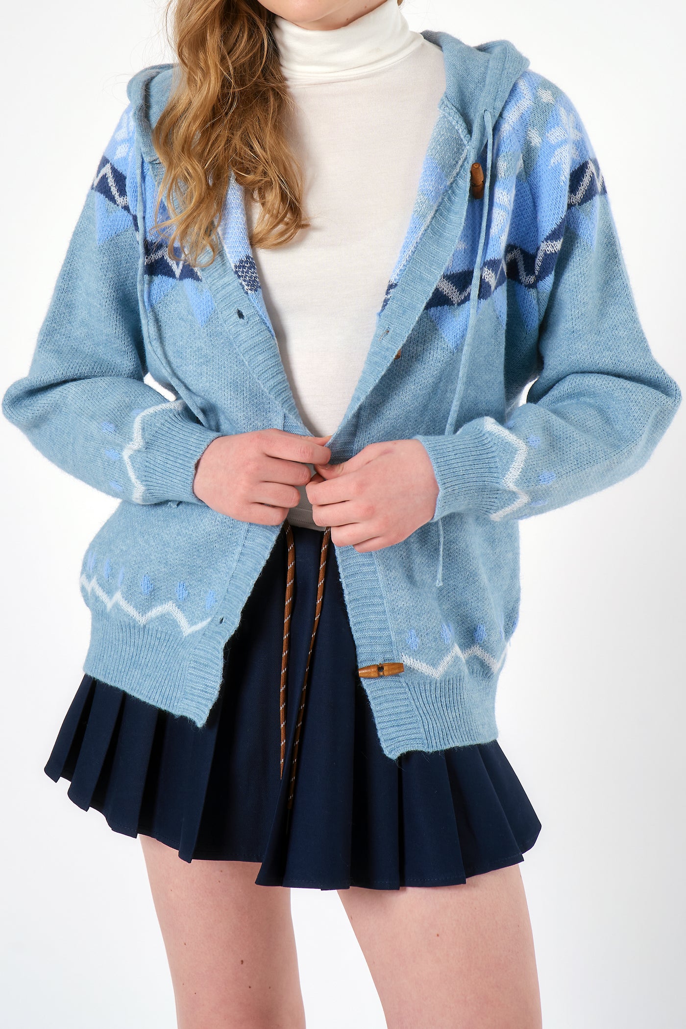 storets.com Queeny Intarsia Sweater Jacket