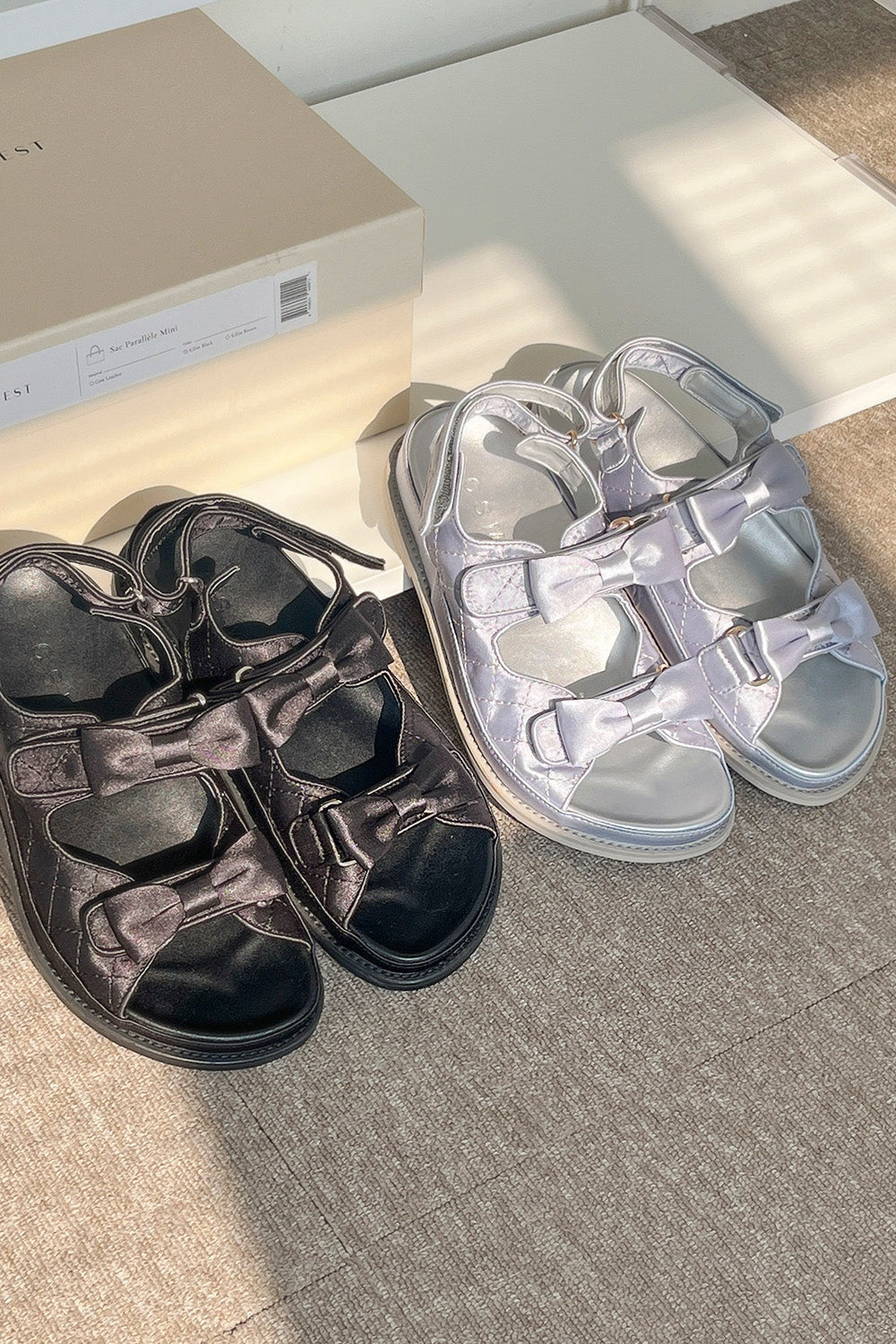 storets.com Quilted Sandals w/Bows