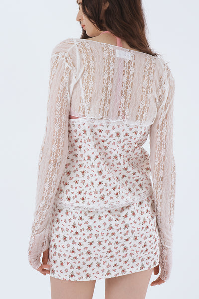 storets.com Reina Lace Cropped Shrug Cardi