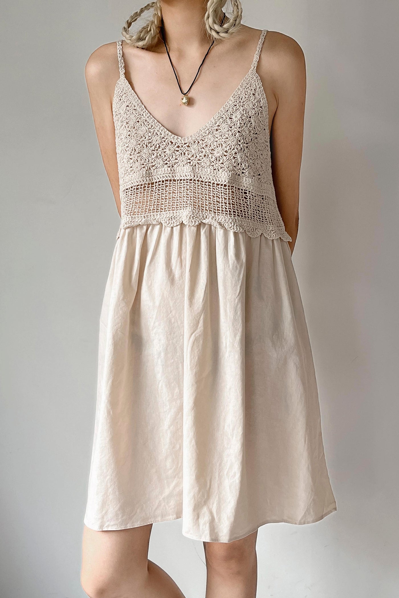 storets.com Sophia Crochet Mini Dress