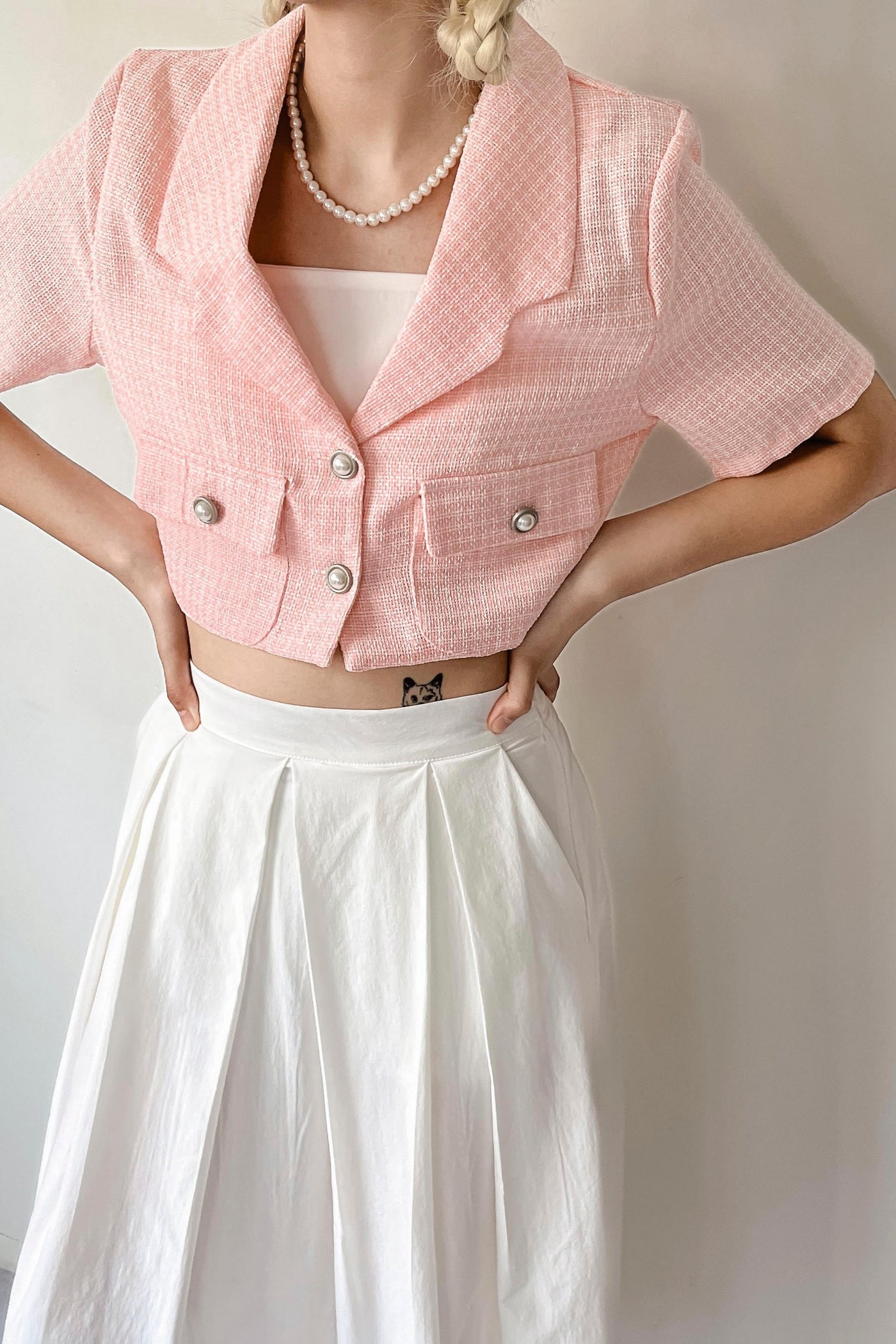 storets.com Talia Tweed Crop Jacket