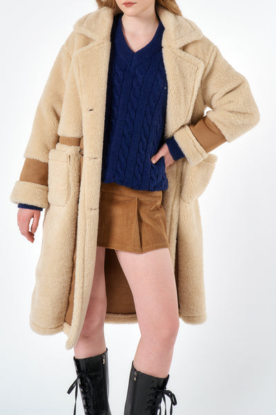 storets.com Victoria Shearling Long Coat