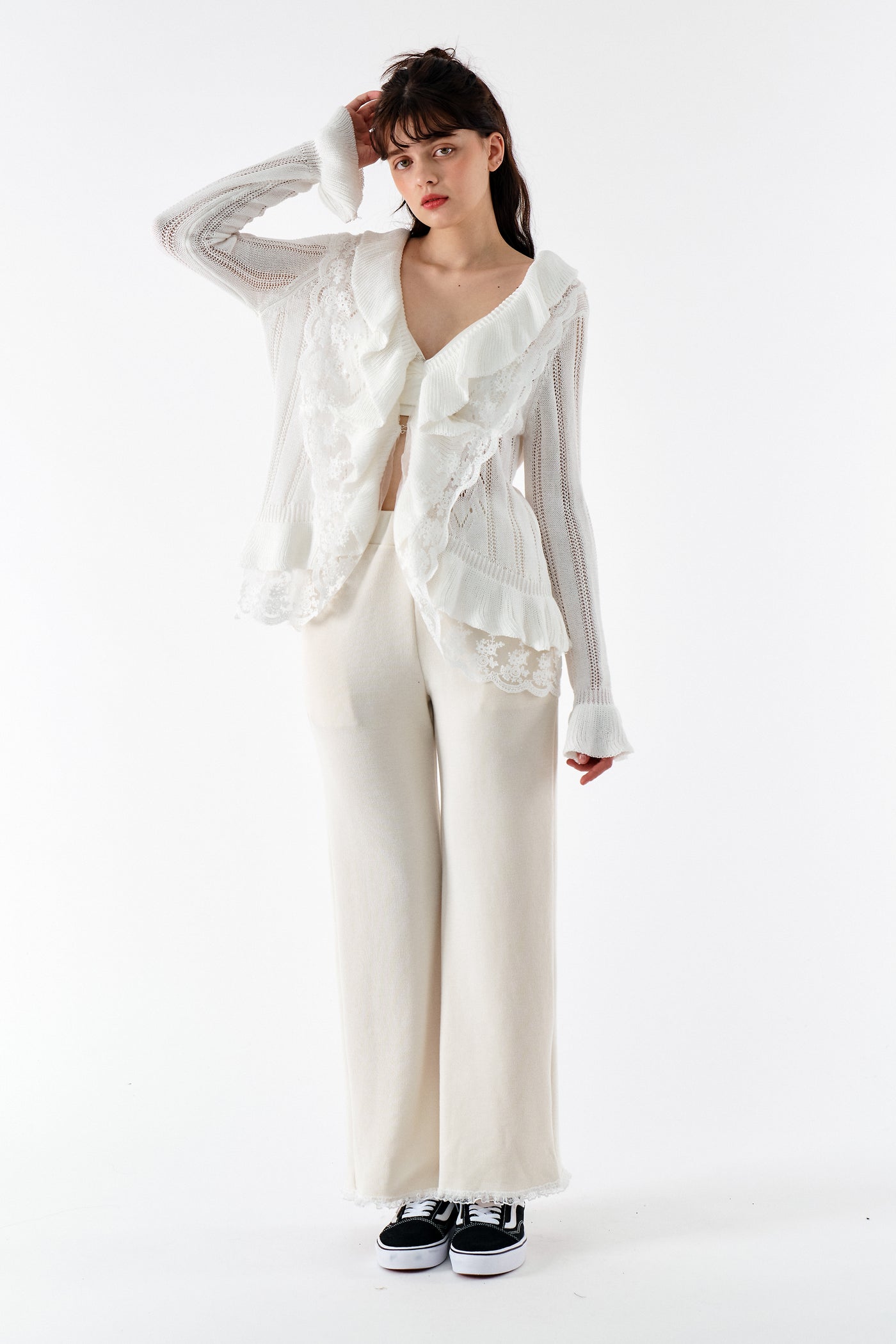 storets.com Miller Ruffle front Cardi Jacket