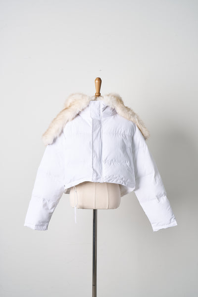 storets.com Evie Faux Fur Trim Puffer Jacket