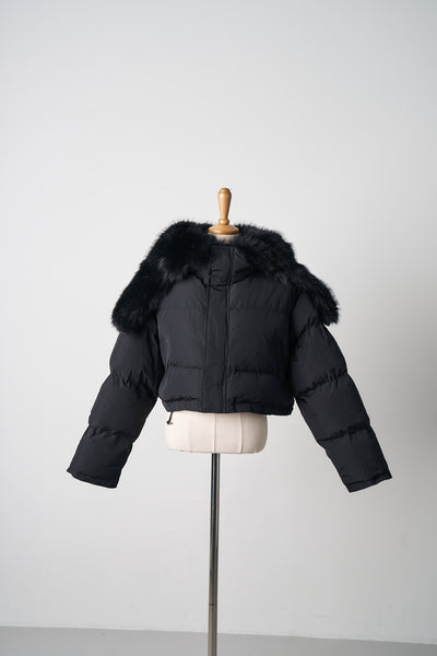 storets.com Evie Faux Fur Trim Puffer Jacket