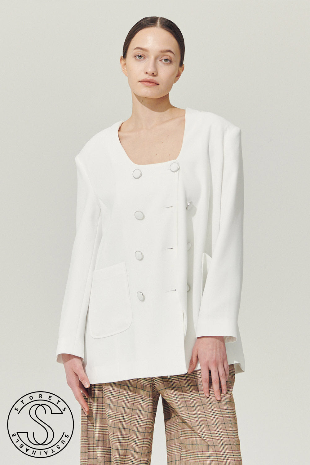 storets.com Re:born Sia Double Button Blazer