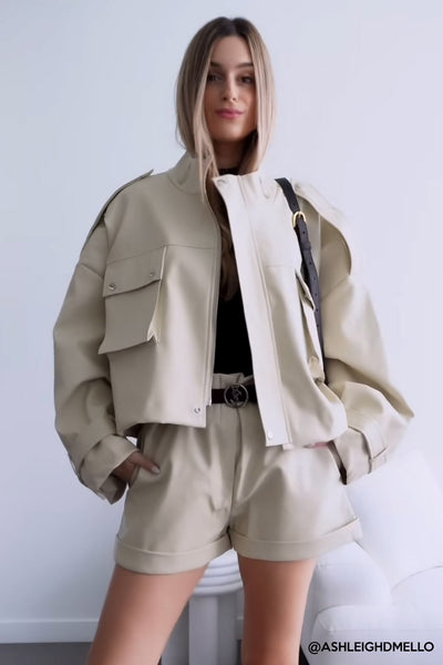 storets.com Naomi Oversized Pleather Jacket