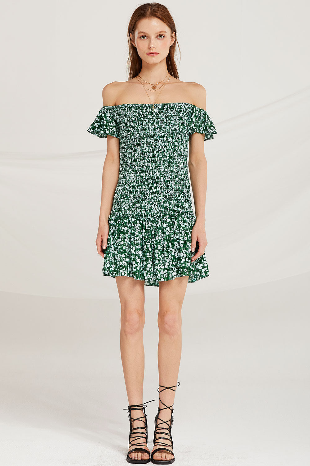 storets.com Marianna Smock Off Shoulder Dress