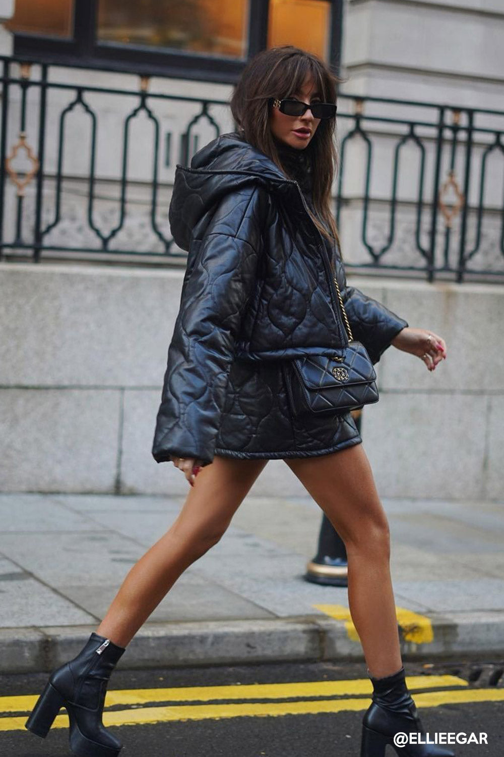 storets.com Anina Pleather Quilted Skort