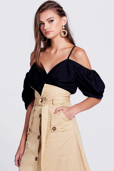 storets.com Sofia Cold Shoulder Blouse