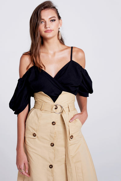 storets.com Sofia Cold Shoulder Blouse