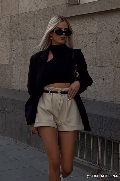 storets.com Rachel Paperbag Pleather Shorts