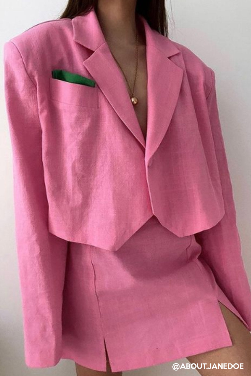 storets.com Sabrina Cropped Handkerchief Blazer