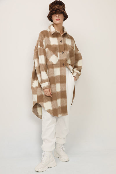 storets.com Ada Oversized Plaid Shirt Jacket