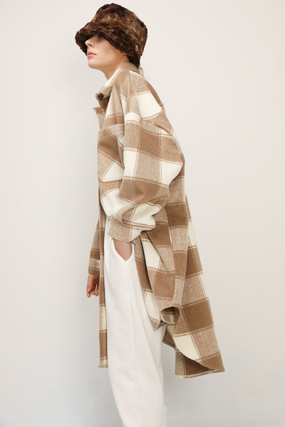 storets.com Ada Oversized Plaid Shirt Jacket