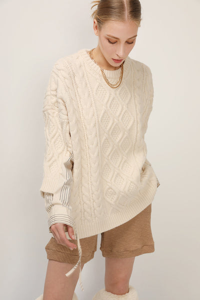 storets.com Kathy Shirt Combo Knit Pullover