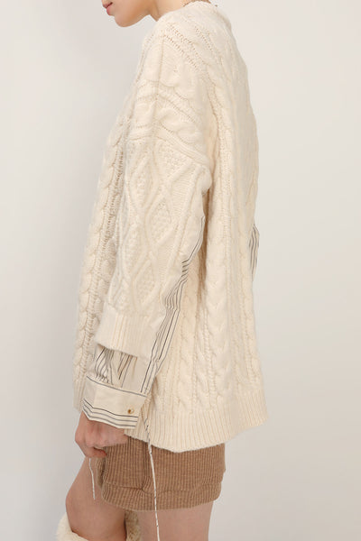 storets.com Kathy Shirt Combo Knit Pullover