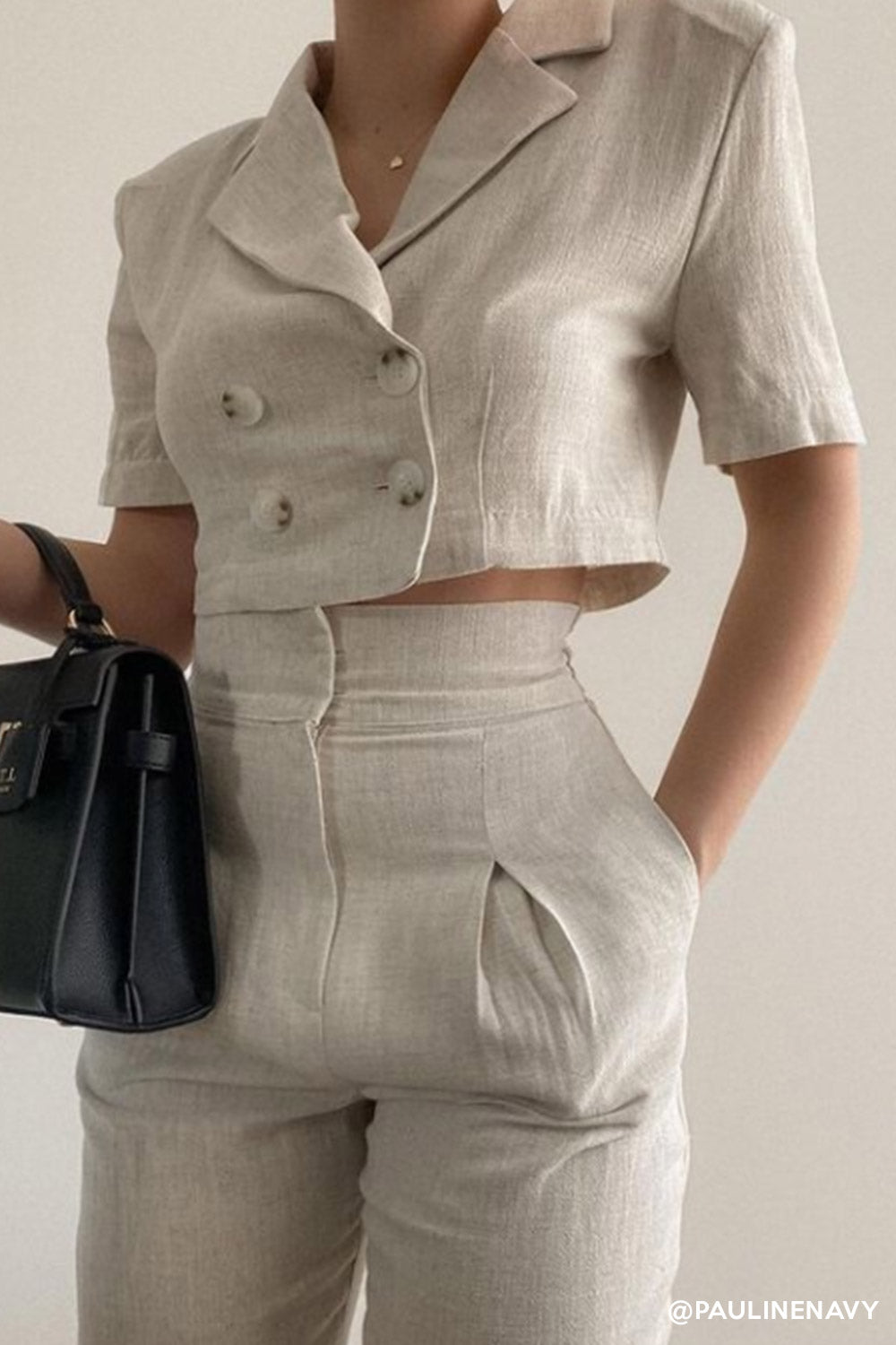 storets.com Blaire Linen Cropped Jacket