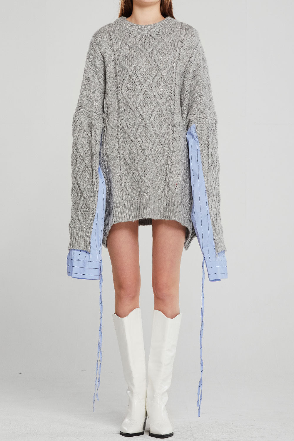 storets.com Sadie Shirt Combo Knit Pullover